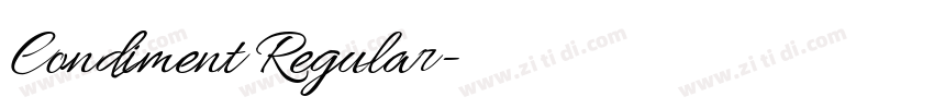 Condiment Regular字体转换 Condiment Regular字体转换